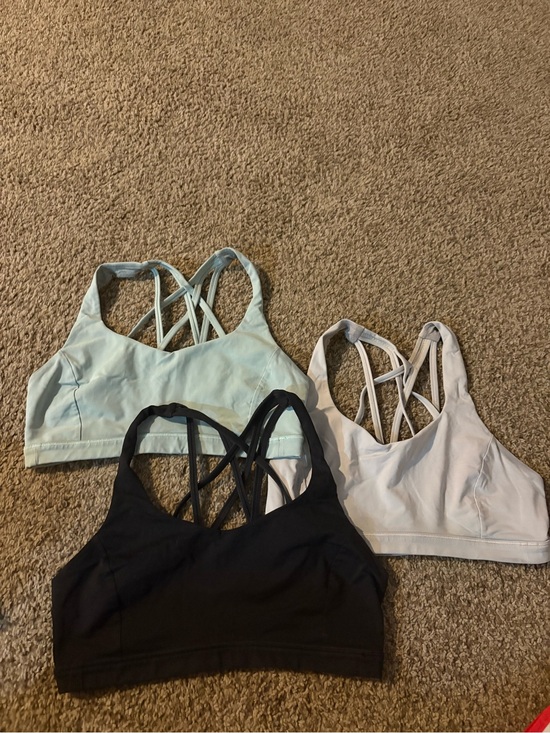 lululemon athletica Other - lululemon athletica Strappy Crisscross Sports Bras - Black, Light Blue, White